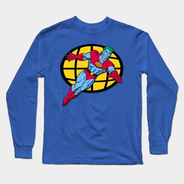 Captain Planet Long Sleeve T-Shirt by BigOrangeShirtShop